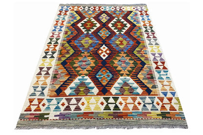 Kelim Afghan - (145x99cm) - German Carpet Shop