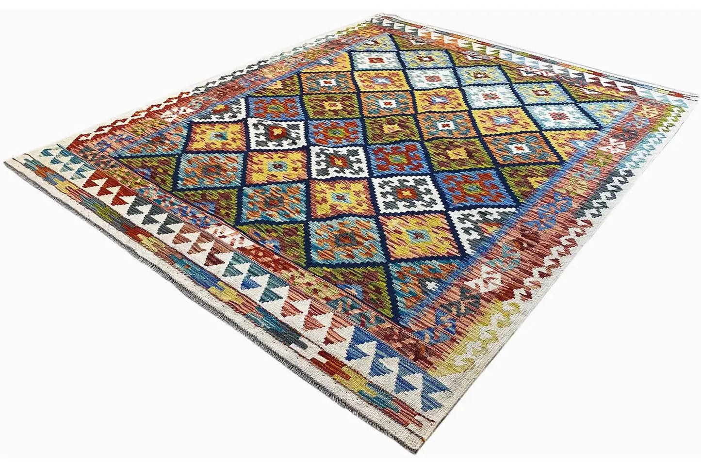 Kelim Afghan - (194x156 cm) - German Carpet Shop