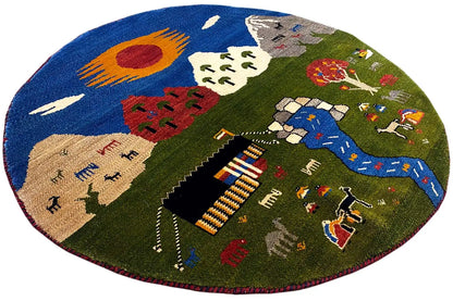 Gabbeh - (101x101cm) - German Carpet Shop