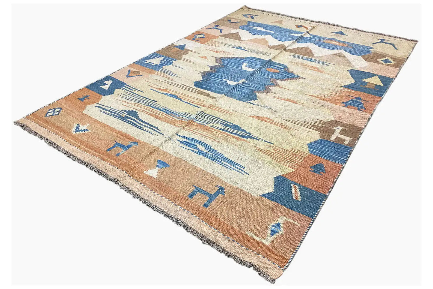  Kilim Qashqai  - 804915 (214x146 cm) - Premium Kelim from German Carpet Shop - Just €439! Shop now at German Carpet Shop