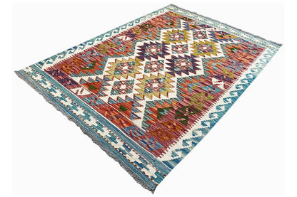 Kelim Afghan - (142x98cm) - German Carpet Shop