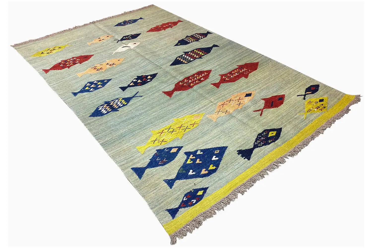 Kelim Qashqai - Multicolor (209x139 cm) - German Carpet Shop