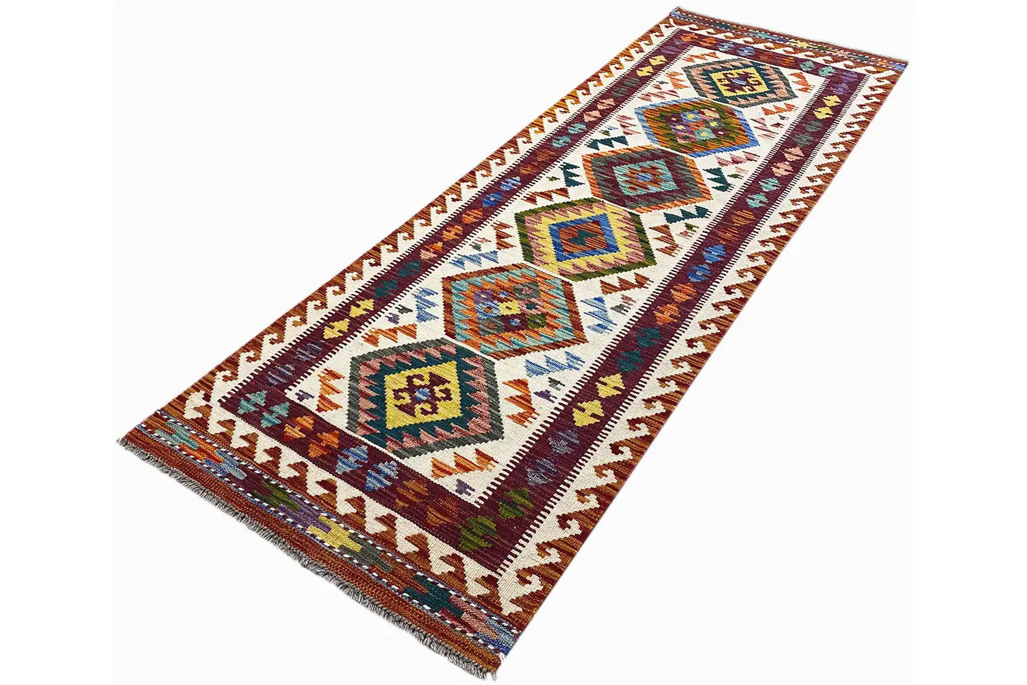 Kelim Afghan Läufer - (198x64 cm) - German Carpet Shop