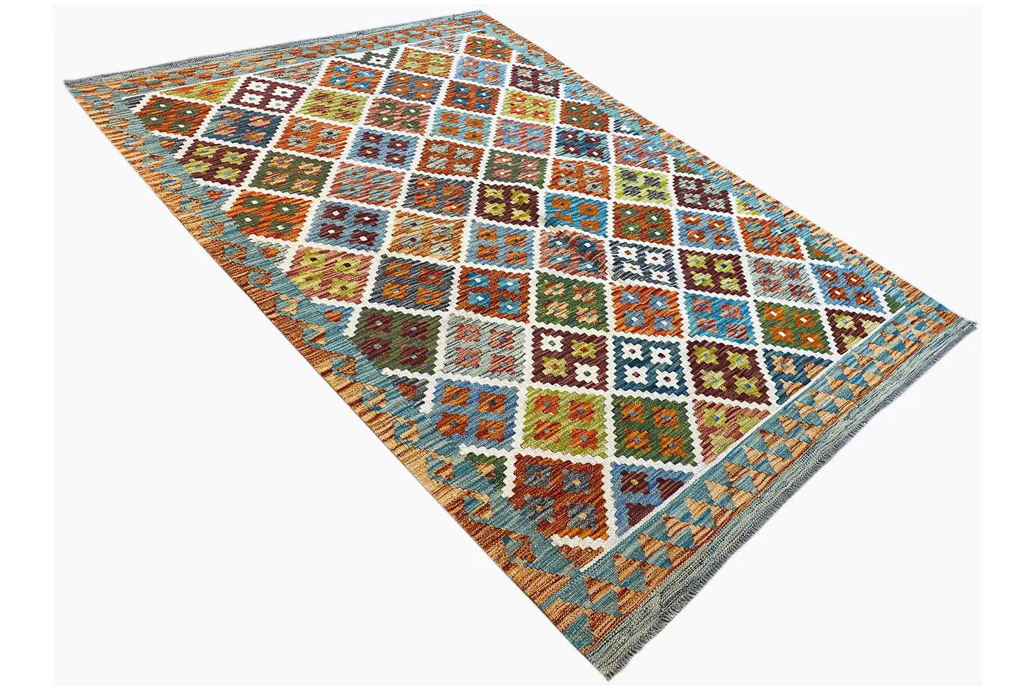 Kelim Afghan - (198x147 cm) - German Carpet Shop