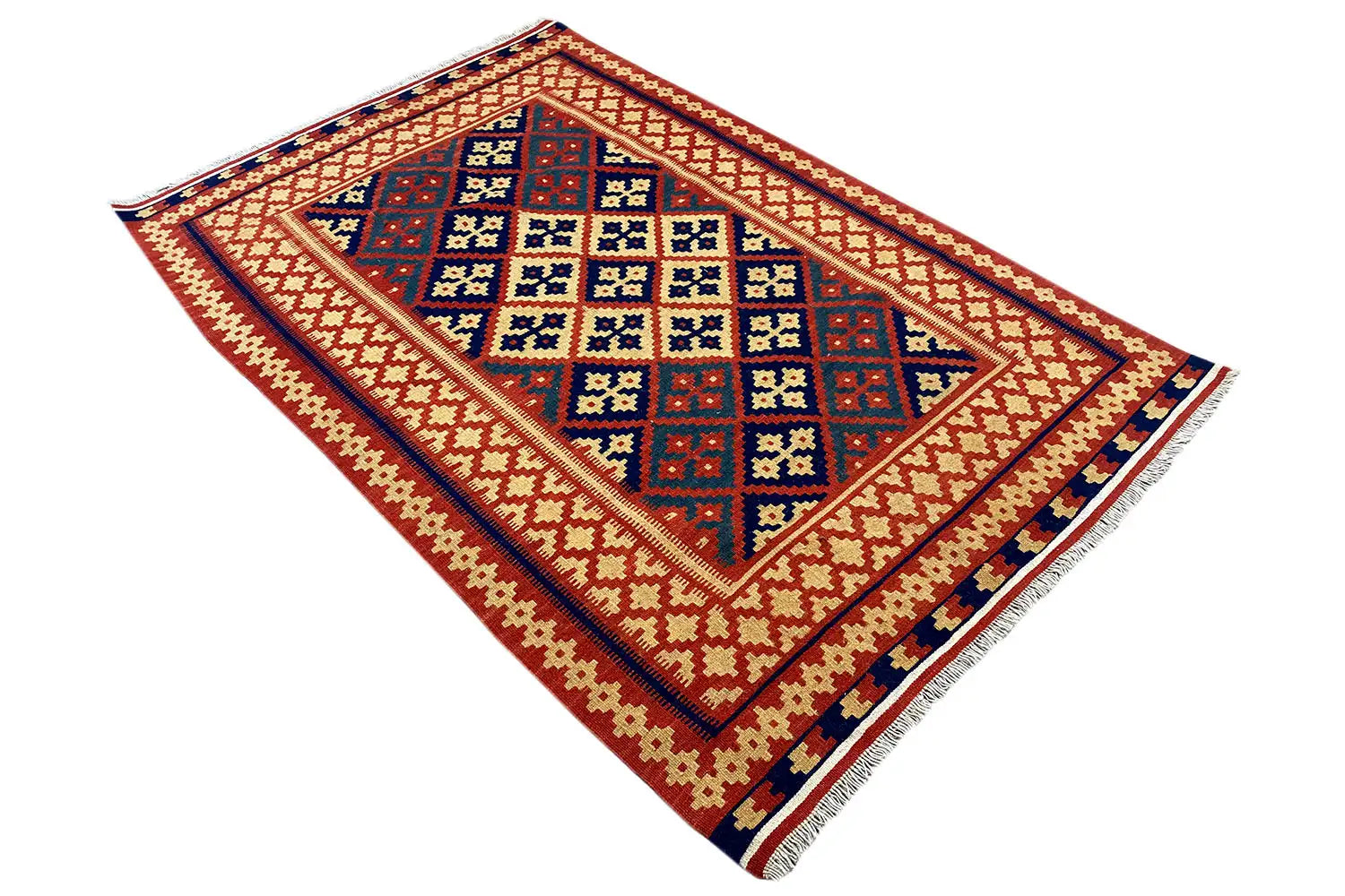  Kilim Qashqai  - 301882 (185x123 cm) - Premium Kelim from German Carpet Shop - Just €199! Shop now at German Carpet Shop
