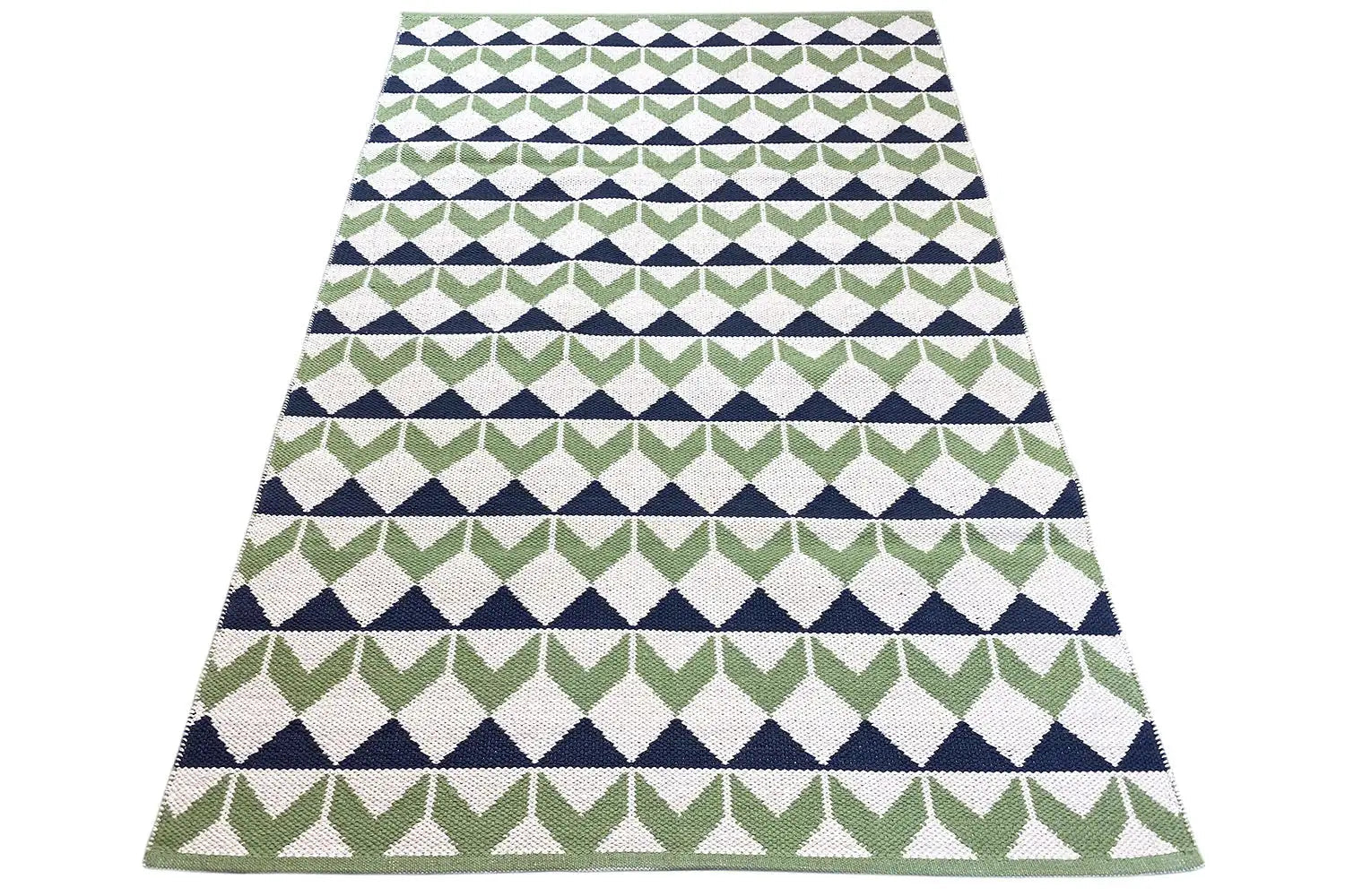 Moderne Kelim - Samak 05 Green - German Carpet Shop