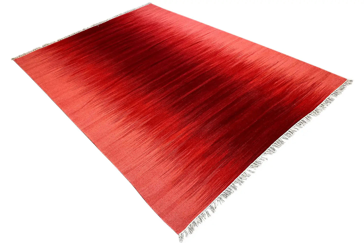 Roter Kelim Dhurrie Teppich 160x230 cm - German Carpet Shop