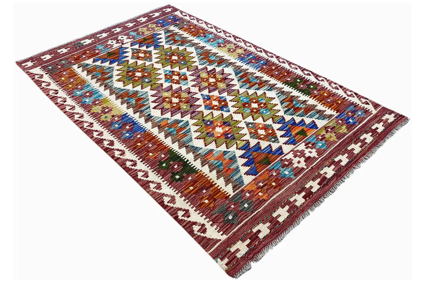 Kelim Afghan - (148x95cm) - German Carpet Shop
