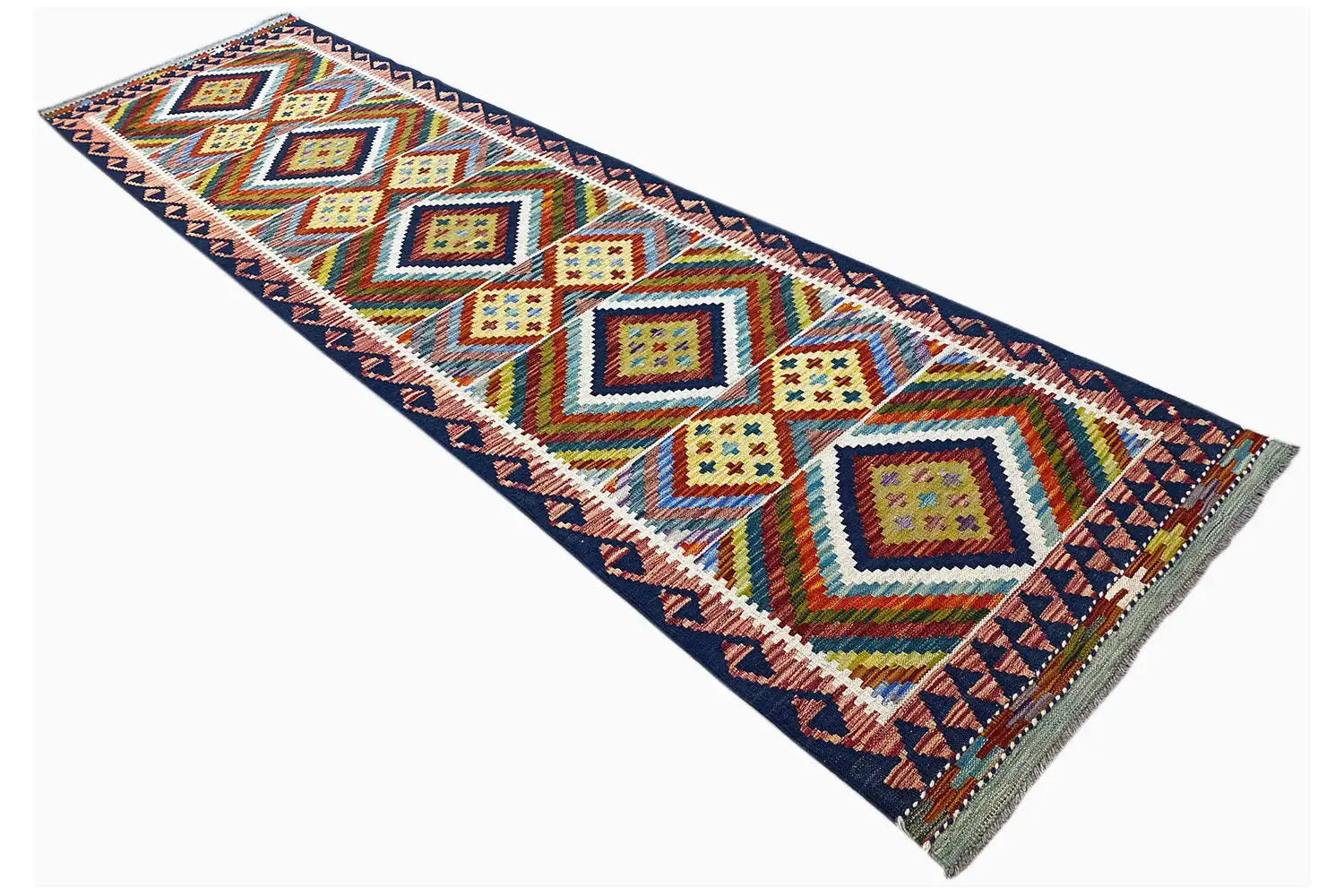 Kelim Afghan Läufer - (291x79cm) - German Carpet Shop