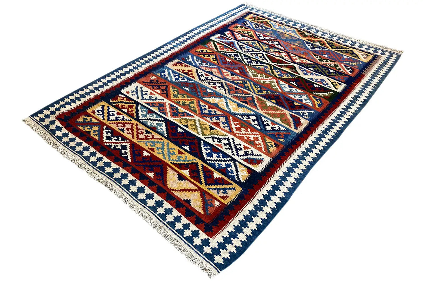  Kilim Qashqai  - 301885 (226x155 cm) - Premium Kelim from German Carpet Shop - Just €350! Shop now at German Carpet Shop