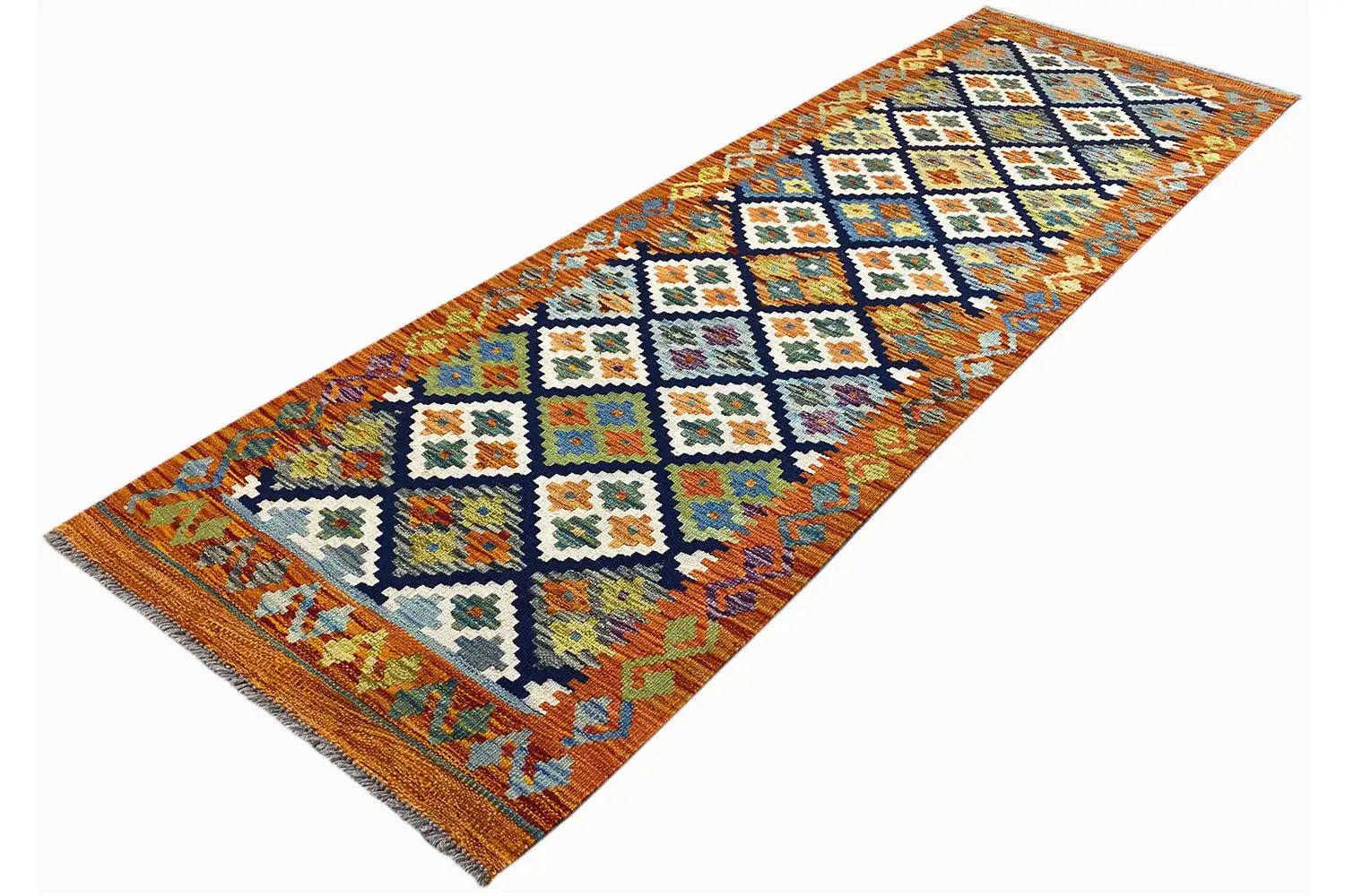 Kelim Afghan Läufer - (204x64 cm) - German Carpet Shop