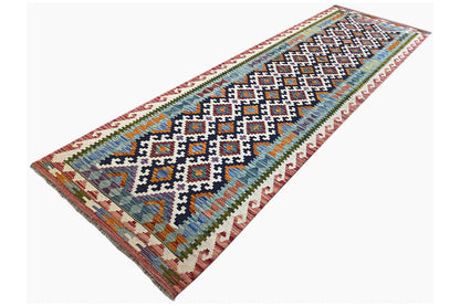 Kelim Afghan Läufer - (296x88cm) - German Carpet Shop