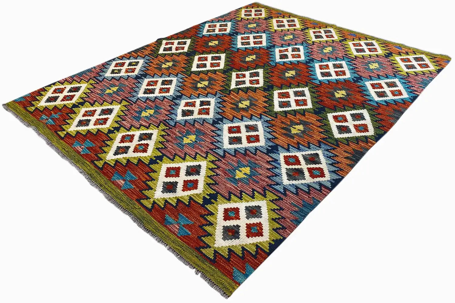 Kelim Afghan - (199x154cm) - German Carpet Shop