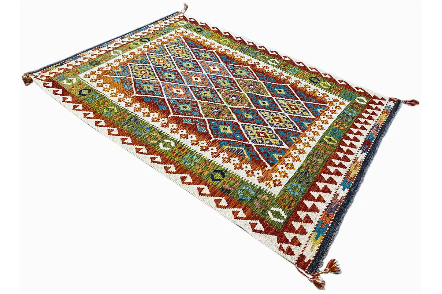 Kelim Afghan - (208x151 cm) - German Carpet Shop