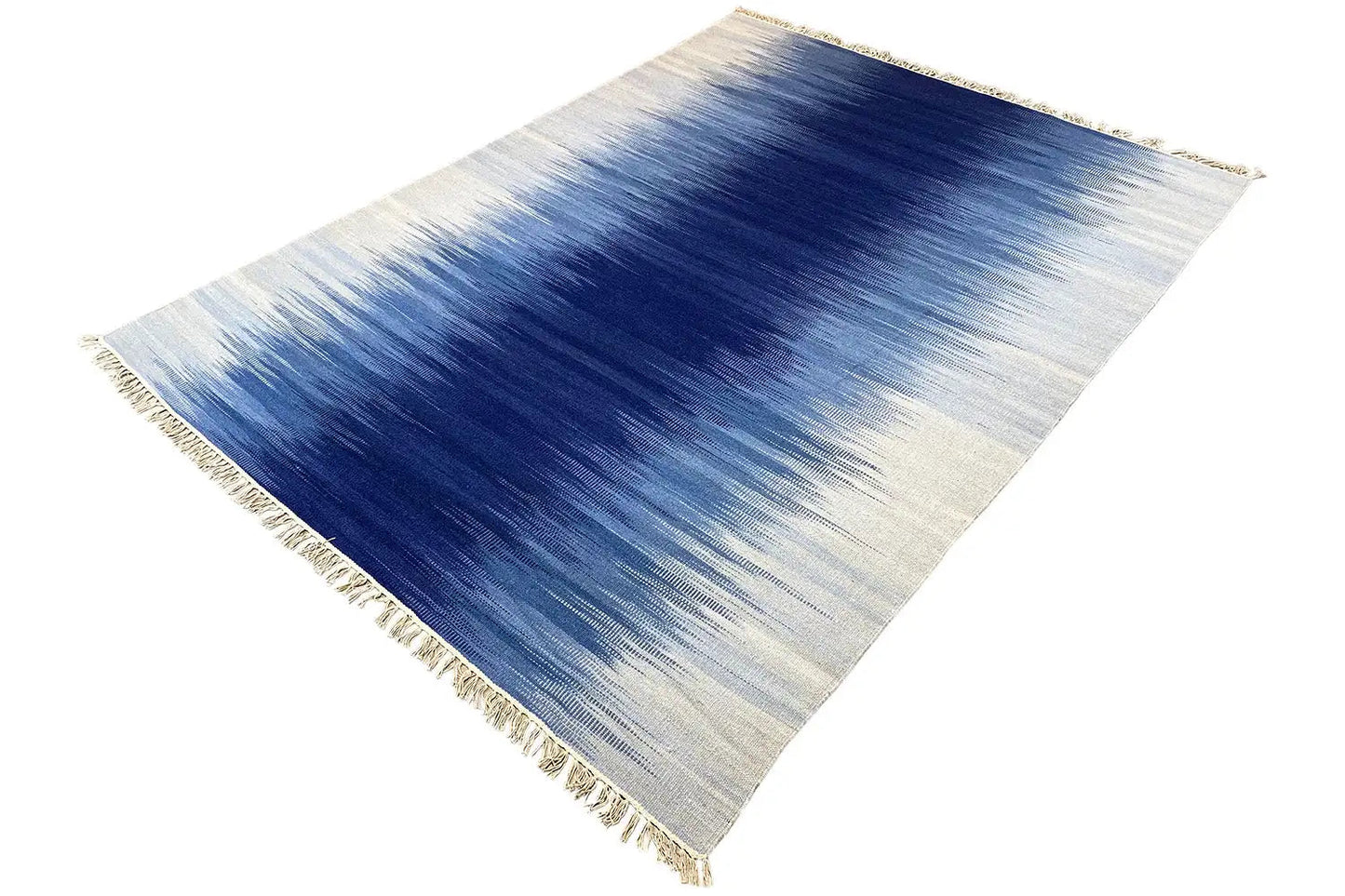 Blauer Kelim Dhurrie Teppich 160x230 cm - German Carpet Shop