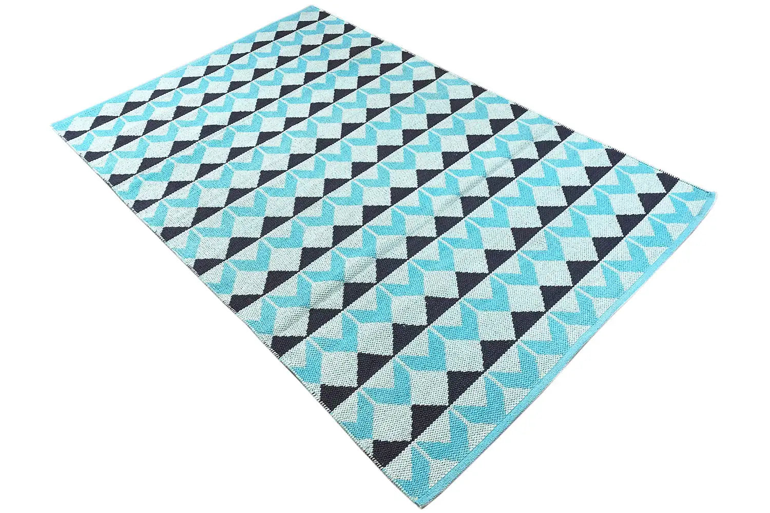 Moderner Kelim - Samak 05 Blue - German Carpet Shop