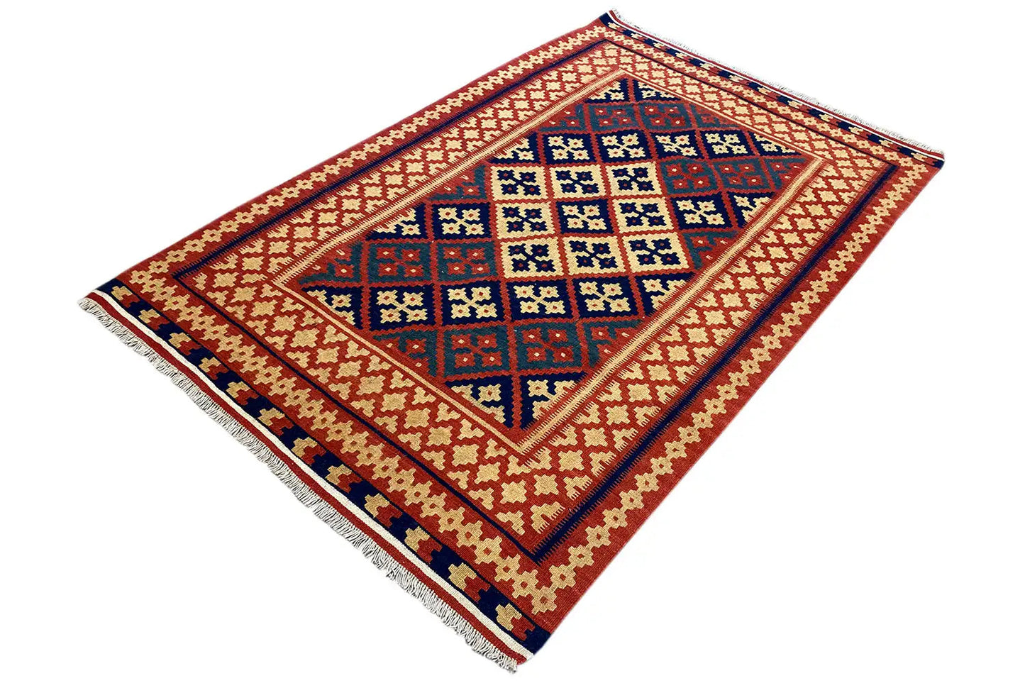  Kilim Qashqai  - 301882 (185x123 cm) - Premium Kelim from German Carpet Shop - Just €199! Shop now at German Carpet Shop