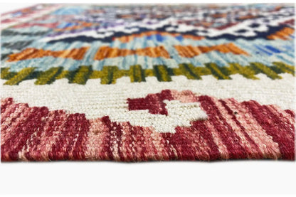 Kelim Afghan Läufer - (296x88cm) - German Carpet Shop