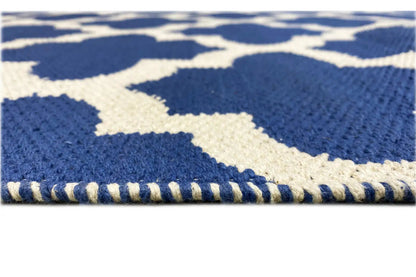 Moderner Kelim - Samak 03 Blue - German Carpet Shop