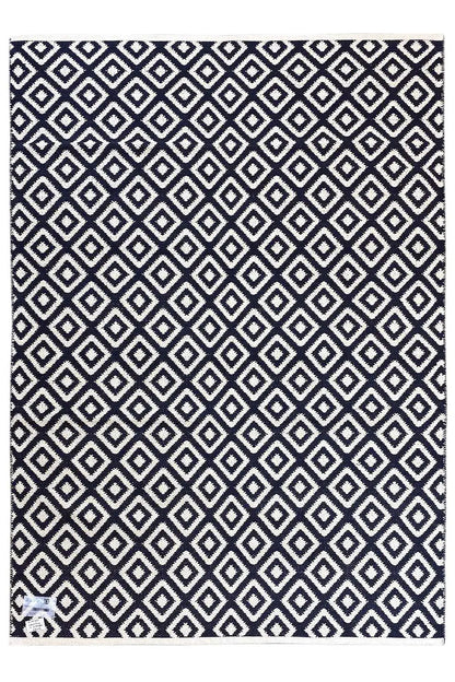 Moderne Kelim - Samak 04 Black - German Carpet Shop