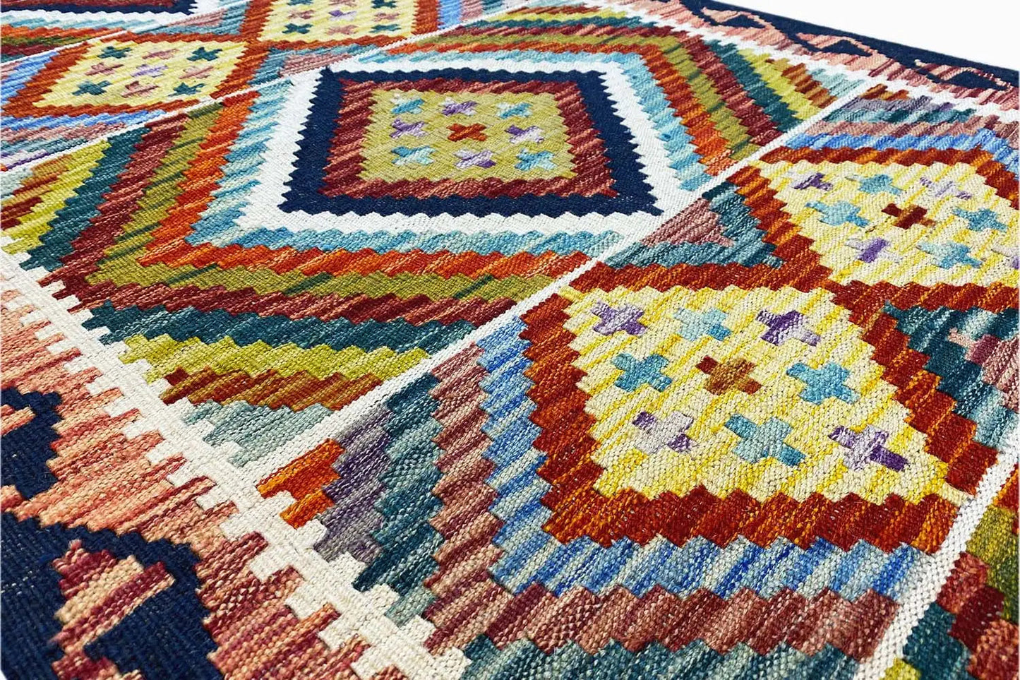 Kelim Afghan Läufer - (291x79cm) - German Carpet Shop