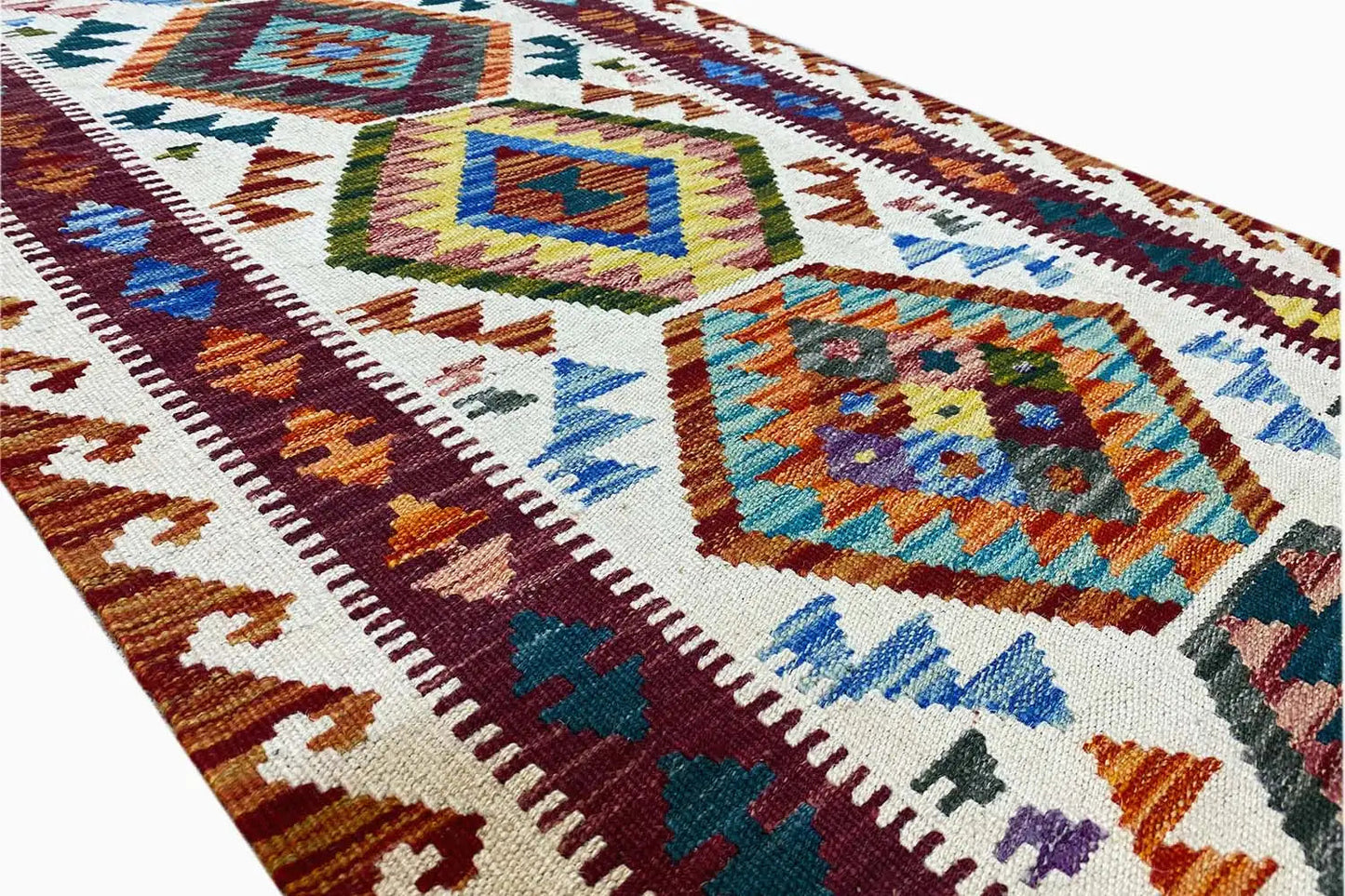 Kelim Afghan Läufer - (198x64 cm) - German Carpet Shop