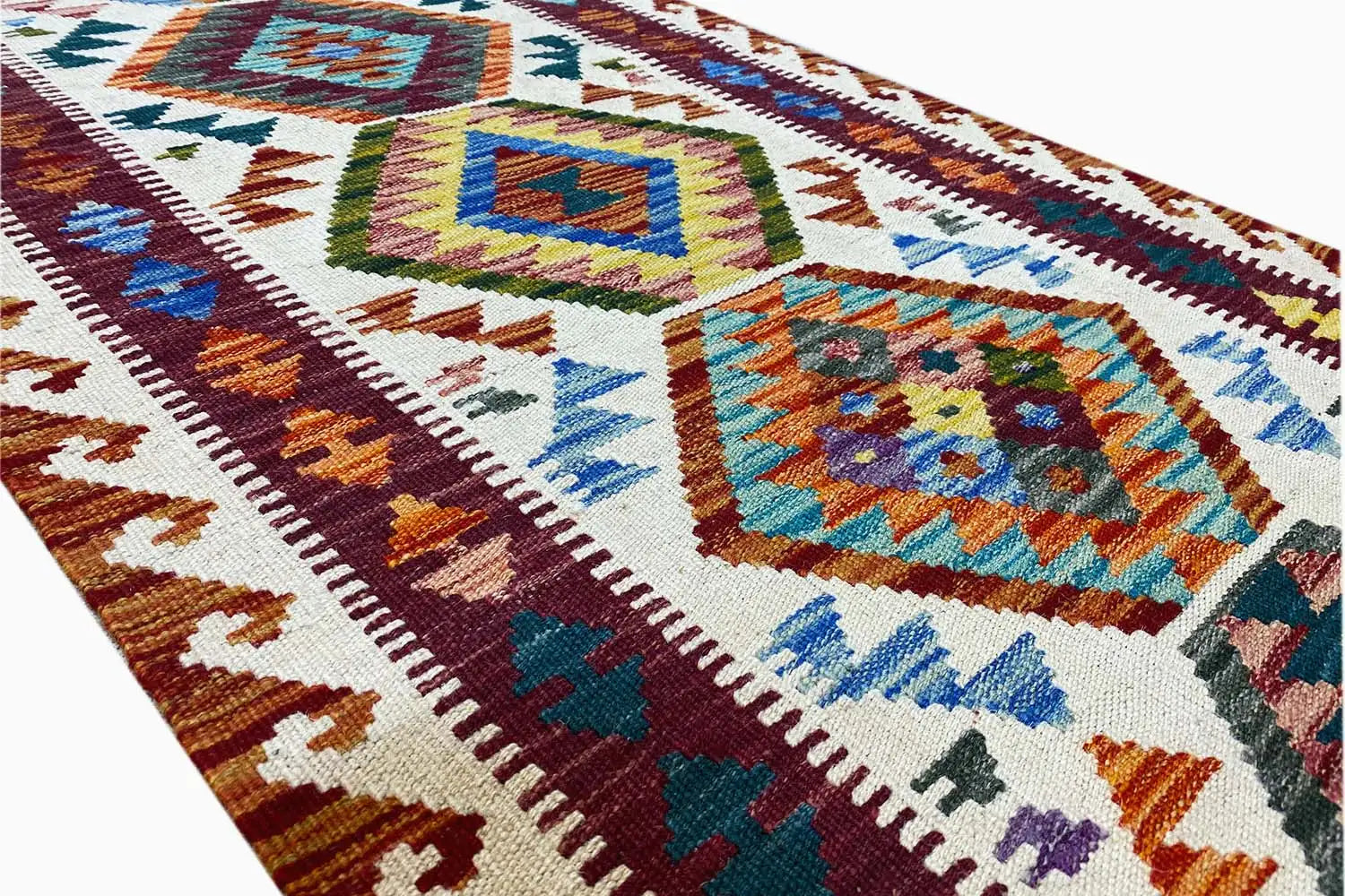 Kelim Afghan Läufer - (198x64 cm) - German Carpet Shop