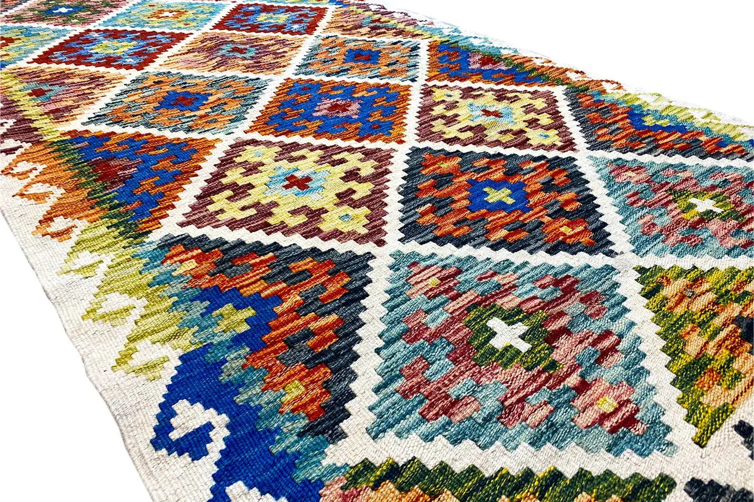 Kelim Afghan Läufer - (238x87 cm) - German Carpet Shop