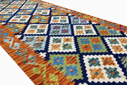 Kelim Afghan Läufer - (204x64 cm) - German Carpet Shop