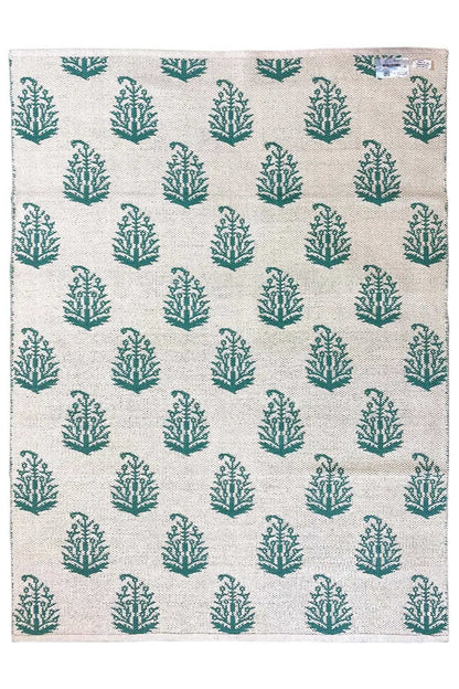 Moderne Kelim - Samak 06 Green - German Carpet Shop