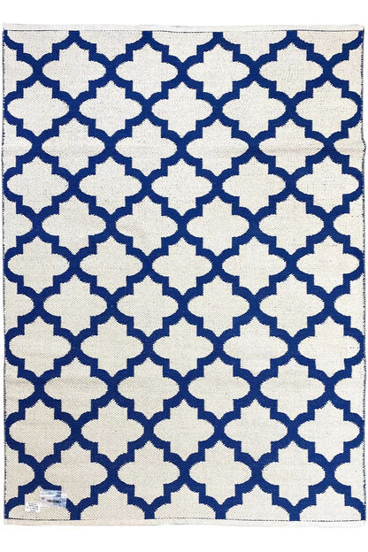 Moderner Kelim - Samak 03 Blue - German Carpet Shop