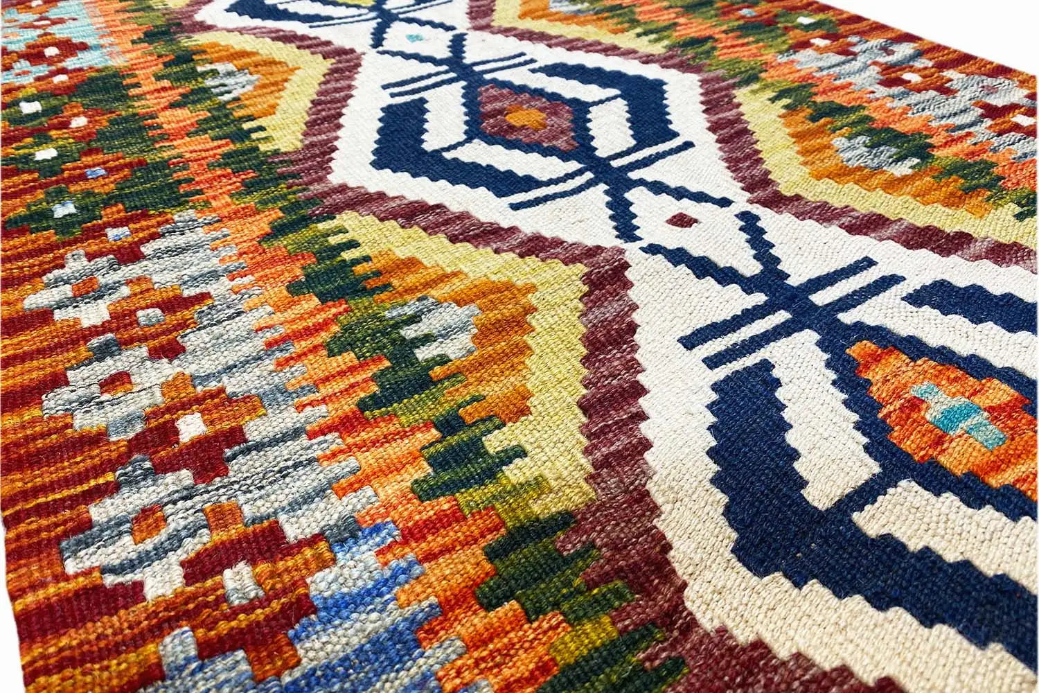 Kelim Afghan Läufer - (197x57cm) - German Carpet Shop