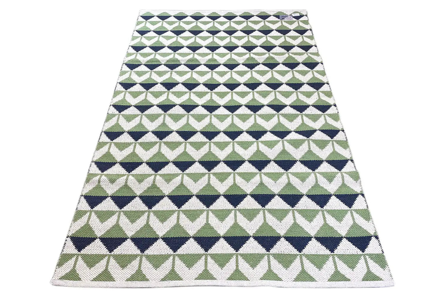Moderne Kelim - Samak 05 Green - German Carpet Shop