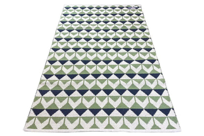 Moderne Kelim - Samak 05 Green - German Carpet Shop