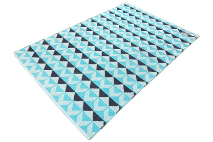 Moderner Kelim - Samak 05 Blue - German Carpet Shop