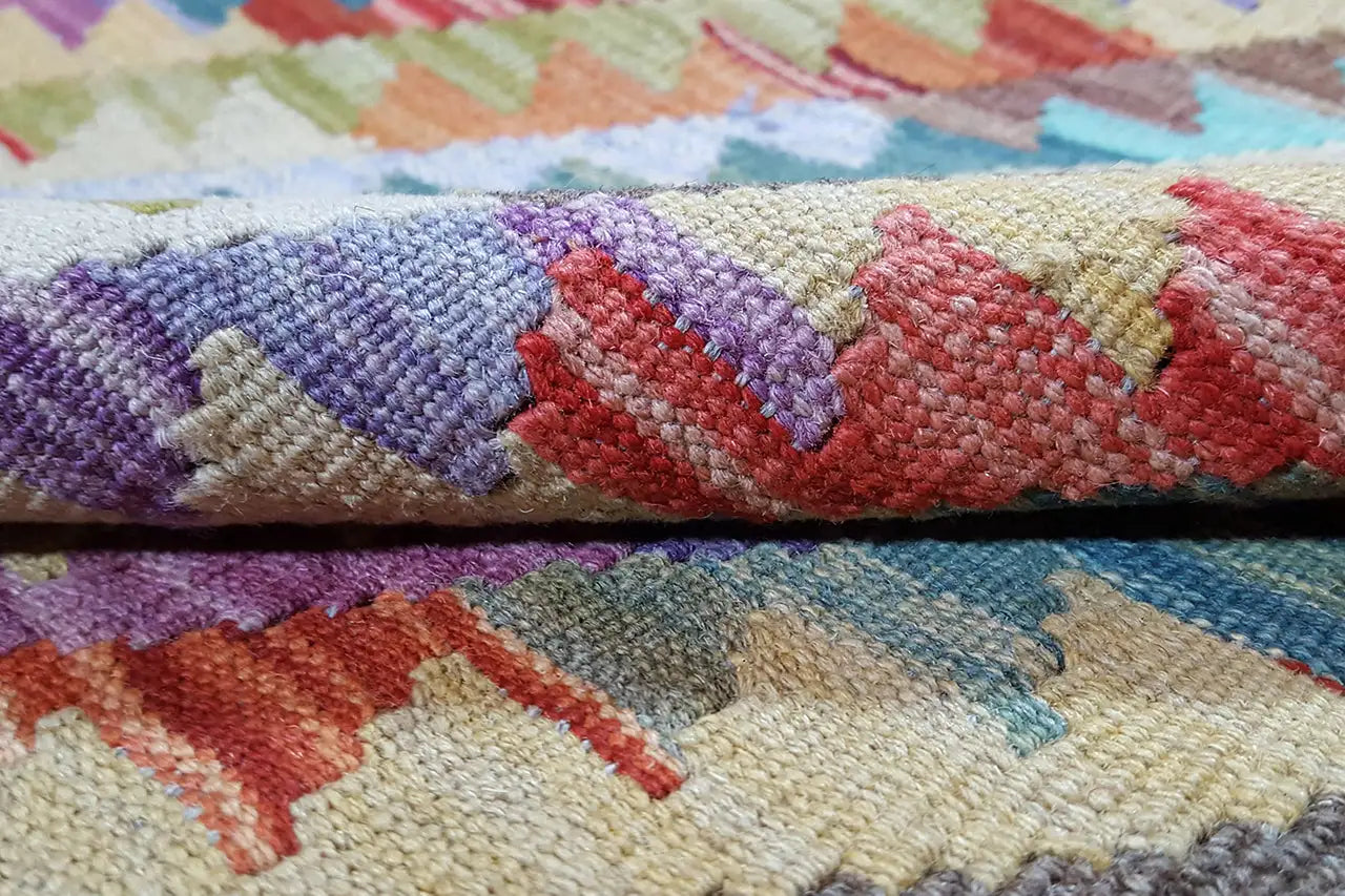  Kelim Afghan- 4215060 (198x131 cm) - Premium Kelim from German Carpet Shop - Just €194! Shop now at German Carpet Shop