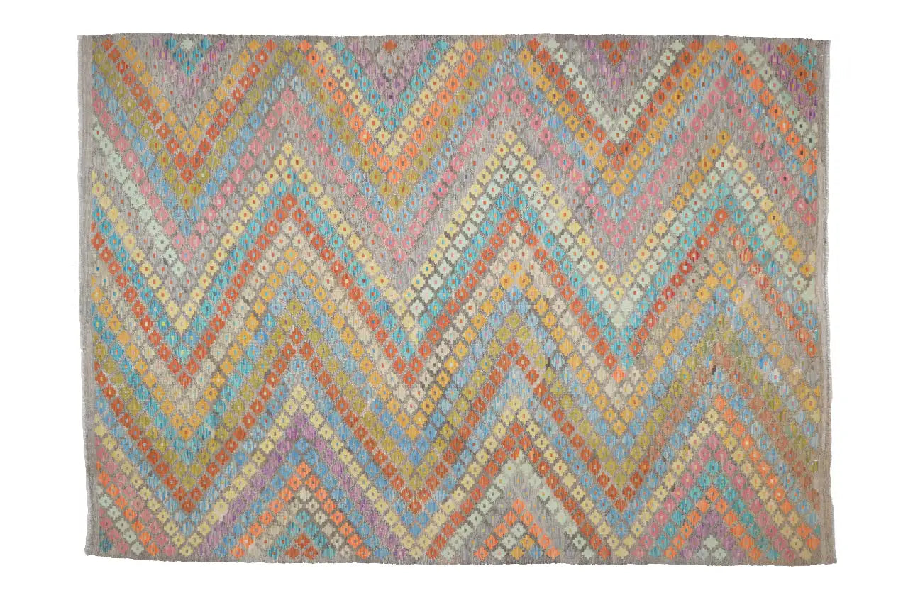  Kelim Afghan 8712 (293x211 cm) - Premium Kelim from German Carpet Shop - Just €349! Shop now at German Carpet Shop