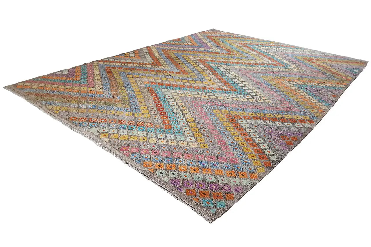  Kelim Afghan 8712 (293x211 cm) - Premium Kelim from German Carpet Shop - Just €349! Shop now at German Carpet Shop