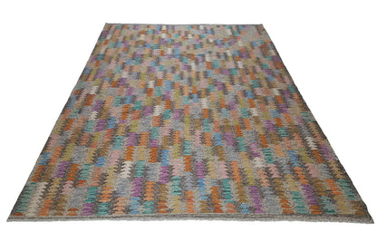  Kelim Afghan 8731 (296x202 cm) - Premium Kelim from German Carpet Shop - Just €349! Shop now at German Carpet Shop