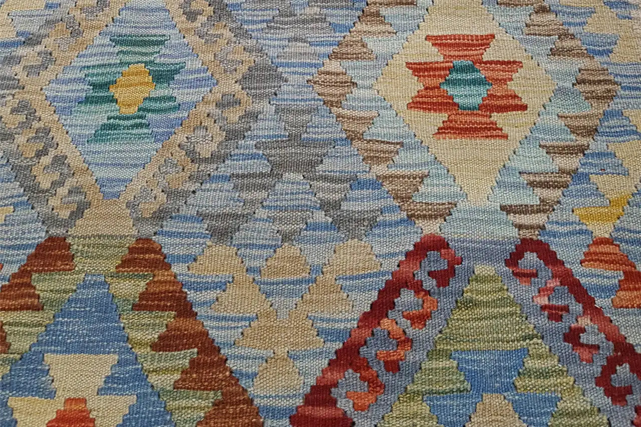 Kelim Afghan - 30221 (382x92cm) - German Carpet Shop