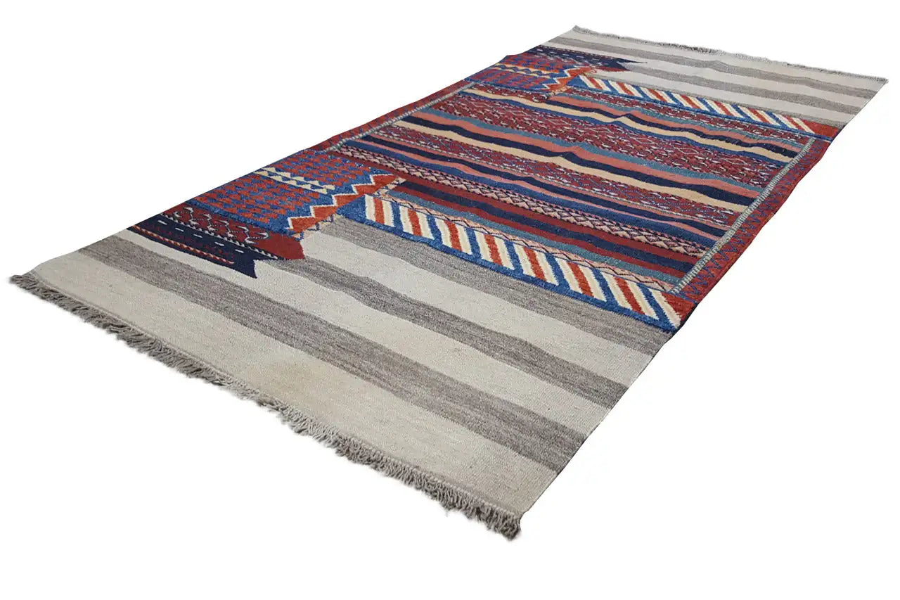  Bakhtiari Kelim (210x103 cm) - Premium Kelim from German Carpet - Just €799! Shop now at German Carpet Shop