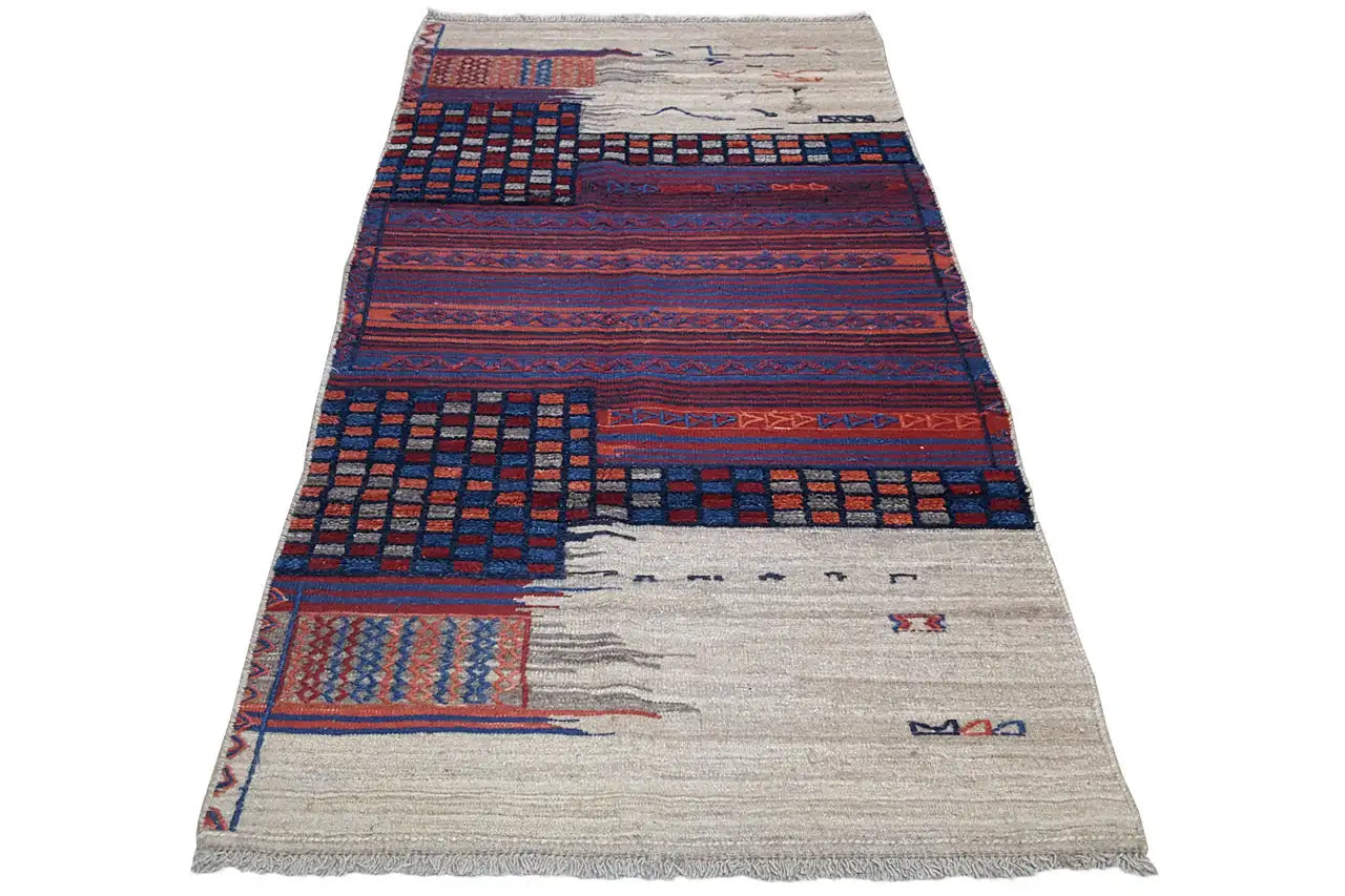  Bakhtiari Kelim - (208x104 cm) - Premium Teppich from German Carpet - Just €799! Shop now at German Carpet Shop