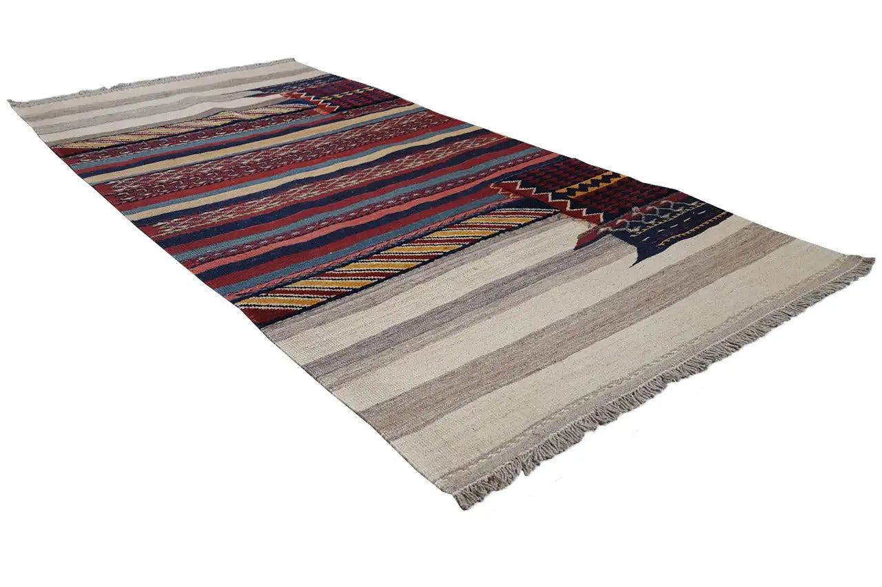  Bakhtiari Kelim - (212x105 cm) - Premium Teppich from German Carpet - Just €749! Shop now at German Carpet Shop