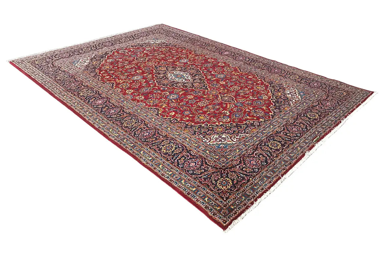 Keshan - Rot (354x253 cm) - German Carpet Shop