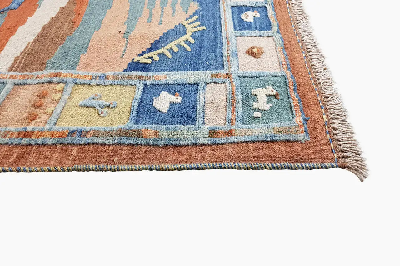 Kilim Qashqai - 800607 (205x157cm) - German Carpet Shop