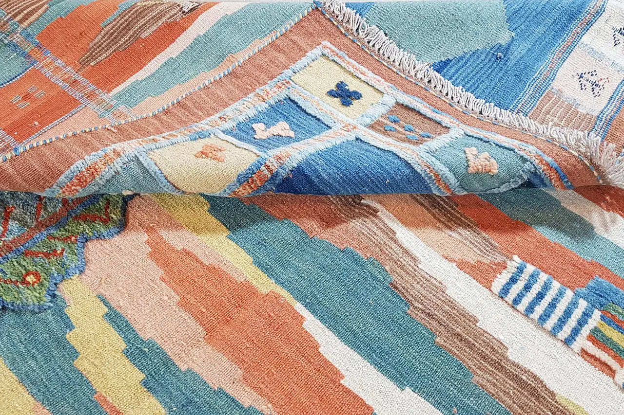  Kilim Qashqai  - 800607 (205x157 cm) - Premium Kelim from German Carpet Shop - Just €459! Shop now at German Carpet Shop