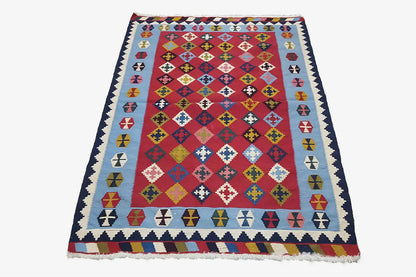 Kilim Qashqai - Multicolor 19PL 152x107cm - German Carpet Shop