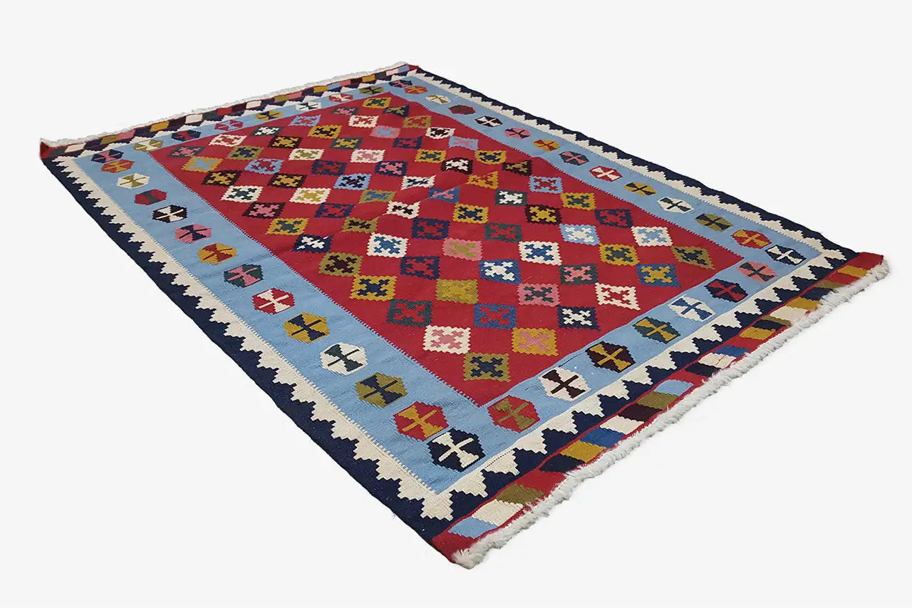 Kilim Qashqai - Multicolor 19PL 152x107cm - German Carpet Shop