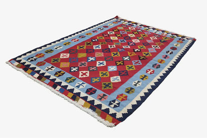 Kilim Qashqai - Multicolor 19PL 152x107cm - German Carpet Shop