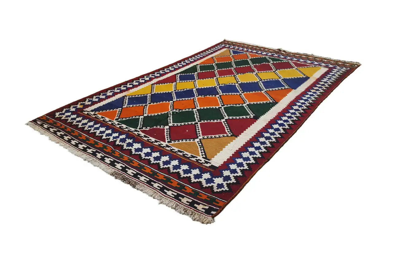  Kilim Qashqai  - 802414 (201x128 cm) - Premium Kelim from German Carpet Shop - Just €289! Shop now at German Carpet Shop